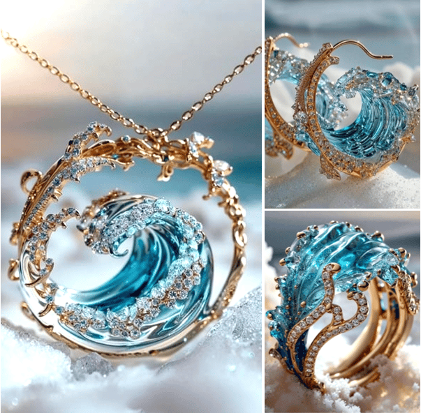 Kimberly – Prachtige marine sieradenset | 50% KORTING