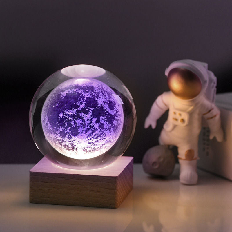 GalaxyGlow – 3D Kristallen Bol Nachtlamp & Decoratieve Lamp | 50% KORTING