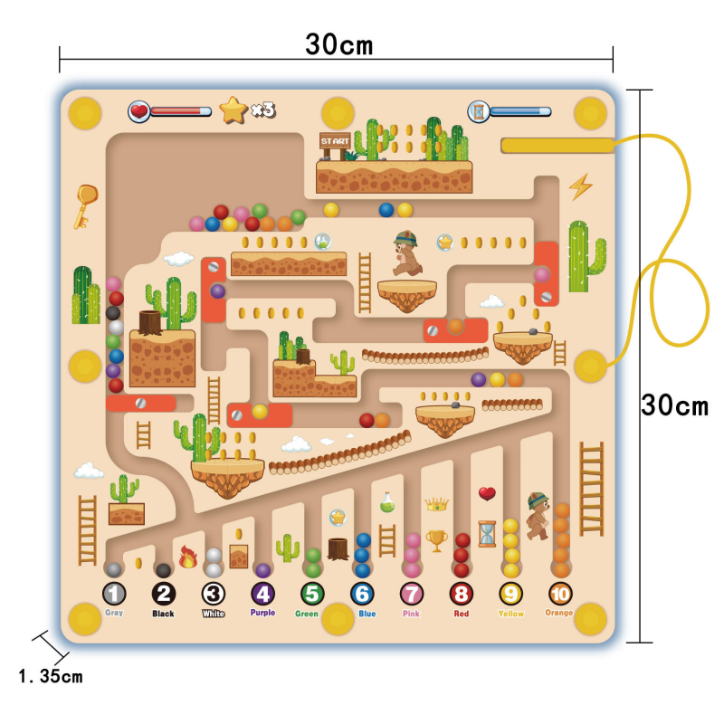 BeadMaze – Magnetisch labyrint met bewegende kralen | 50% KORTING