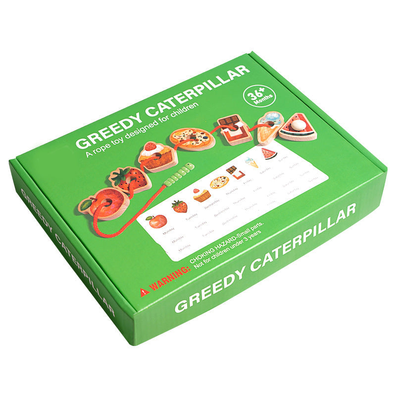 MiniMondo – Houten Rijgspel Rups | 50% KORTING