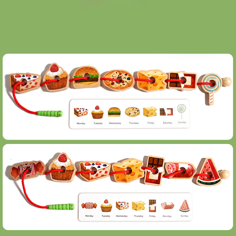 MiniMondo – Houten Rijgspel Rups | 50% KORTING