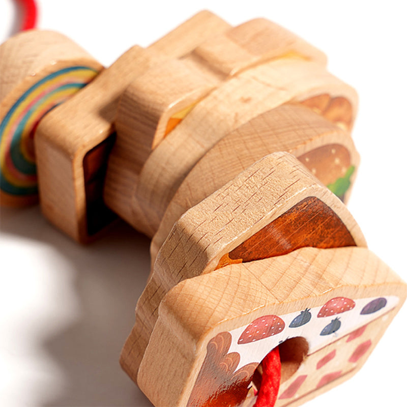 MiniMondo – Houten Rijgspel Rups | 50% KORTING