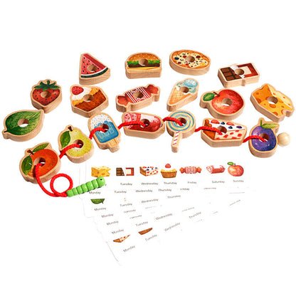 MiniMondo – Houten Rijgspel Rups | 50% KORTING