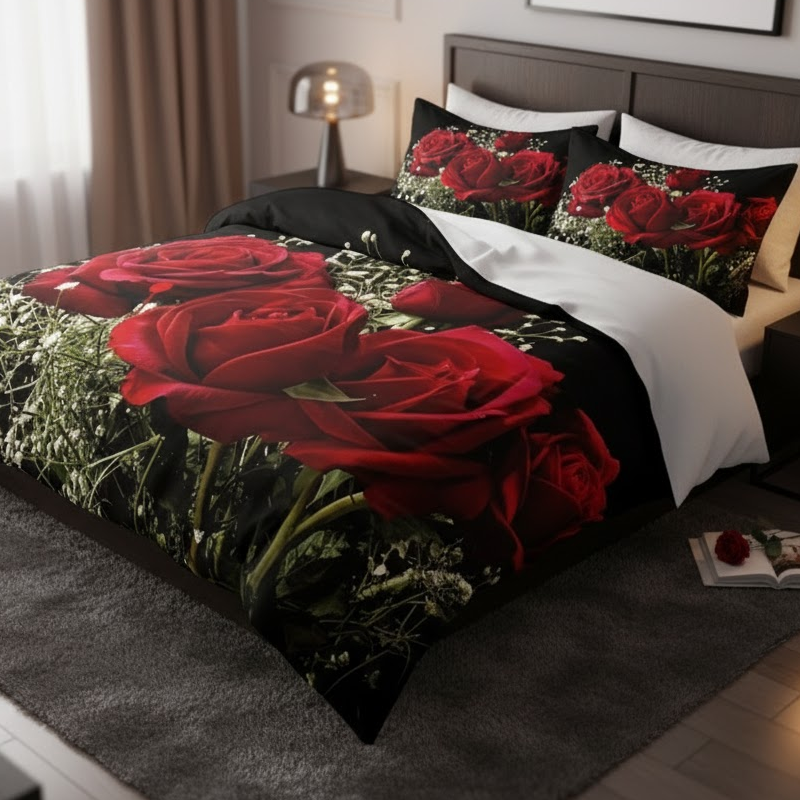 RoseLuxe – Romantische beddengoedset | 50% KORTING