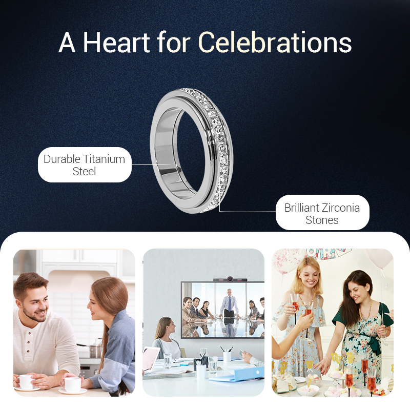 Ruth – Spinnerring van titaniumstaal | 1+1 GRATIS