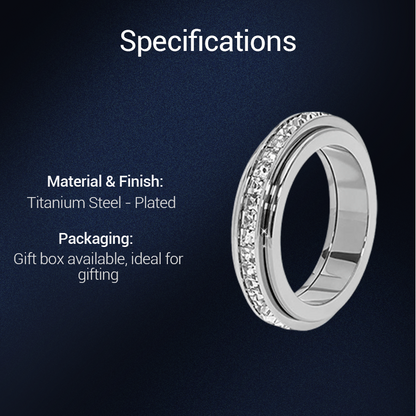Ruth – Spinnerring van titaniumstaal | 1+1 GRATIS