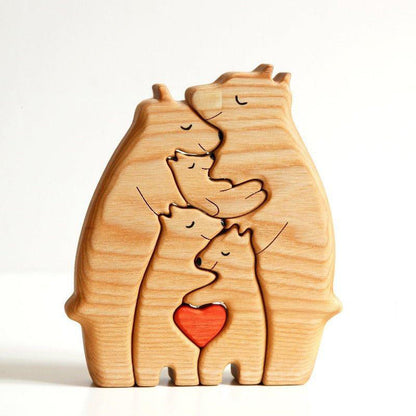 CozyBear – Houten puzzel ornament “Berenfamilie” | 50% KORTING