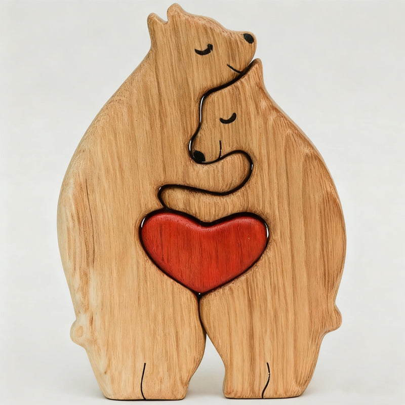 CozyBear – Houten puzzel ornament “Berenfamilie” | 50% KORTING