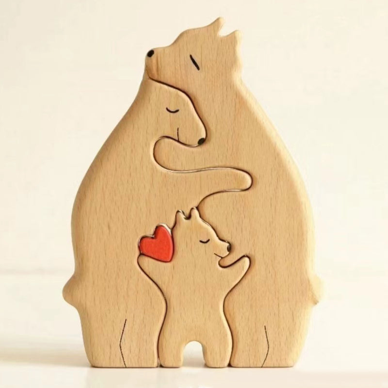 CozyBear – Houten puzzel ornament “Berenfamilie” | 50% KORTING