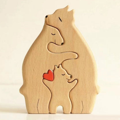 CozyBear – Houten puzzel ornament “Berenfamilie” | 50% KORTING