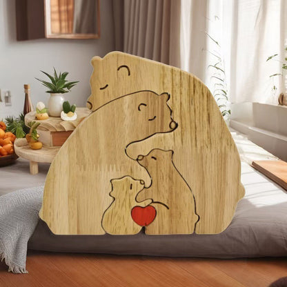 CozyBear – Houten puzzel ornament “Berenfamilie” | 50% KORTING