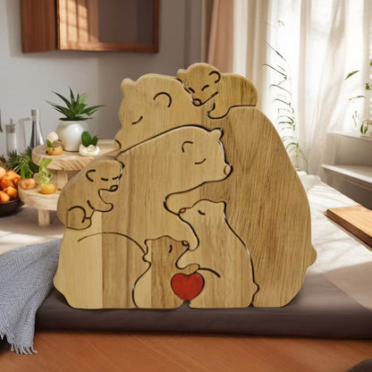 CozyBear – Houten puzzel ornament “Berenfamilie” | 50% KORTING