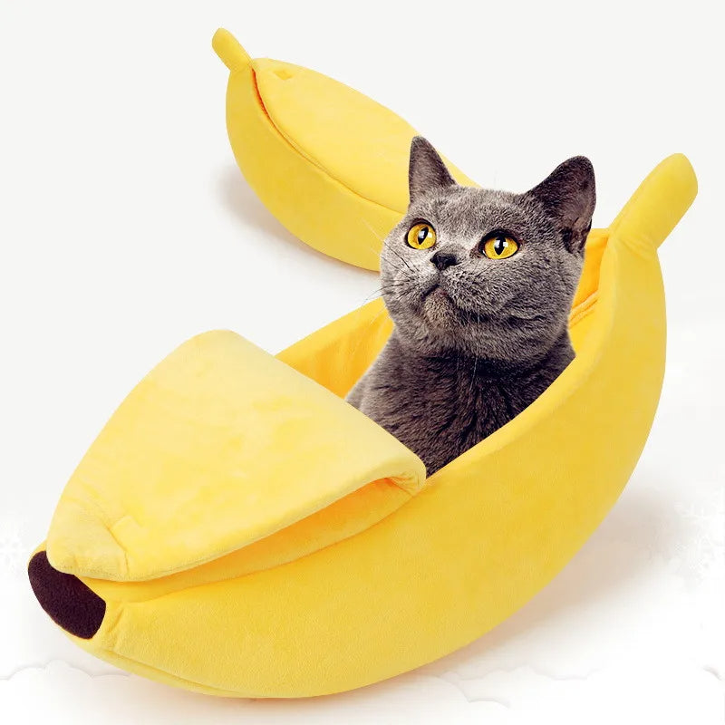 Het gezellige banaan -vormige bed voor je harige vriend!