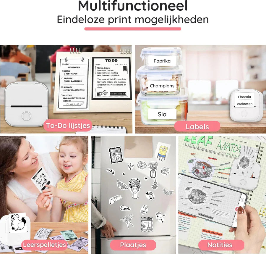 Mini Broekzak Printer™ + Gratis Printpapier - Geschikt voor IOS en Android | 50% KORTING