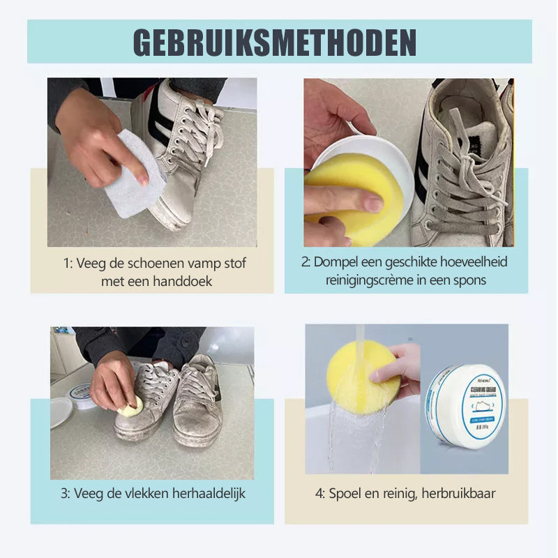 ShinyShoes™ – Snelste Schoenen Whitening Reinigingscreme  - Met GRATIS spons