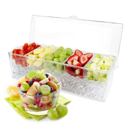 Veelzijdige tray container met 5 trays - Ideaal voor de zomer of tijdens het picknicken!