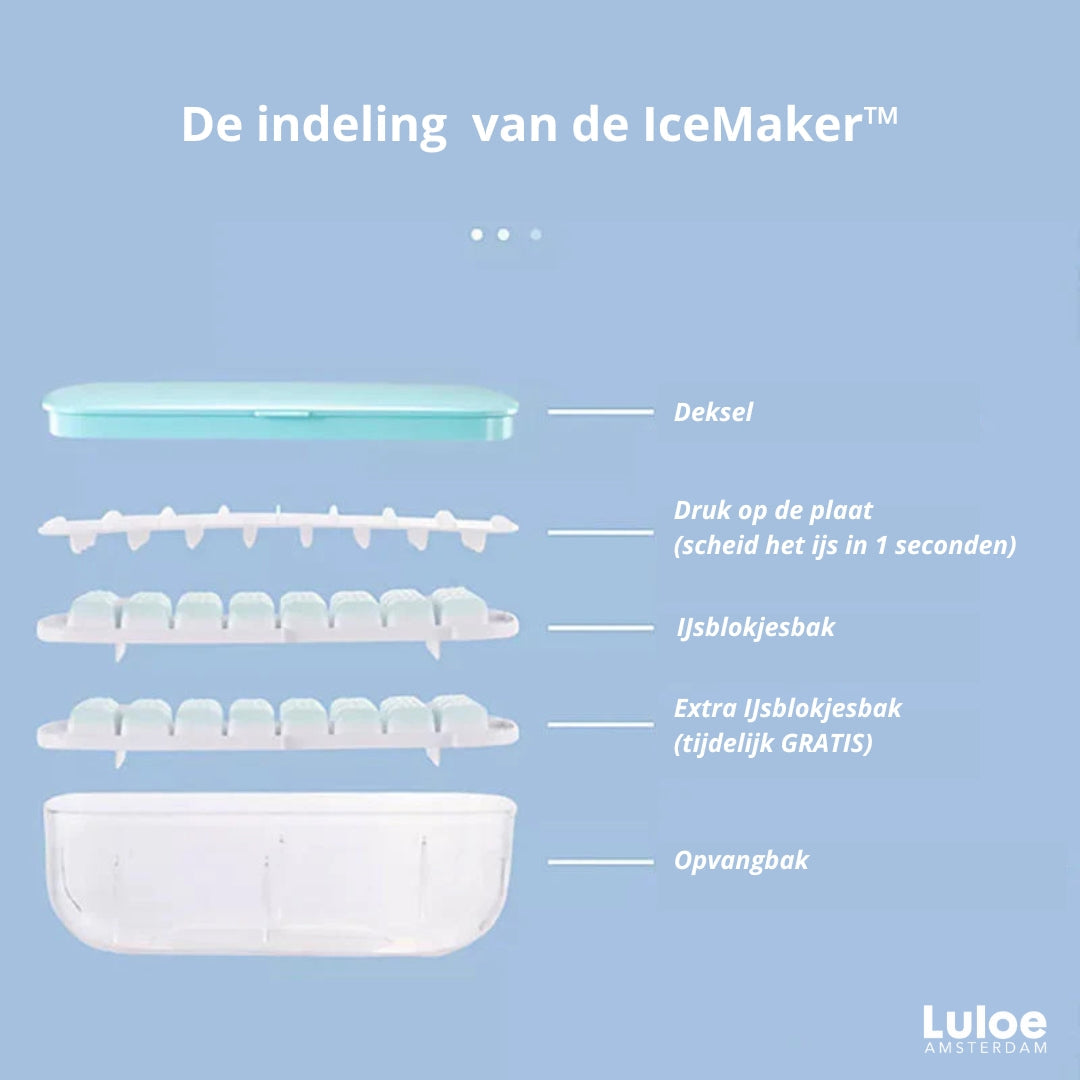 IceMaker™ - Handige ijsblokjesmaker met opvangbak en GRATIS schep