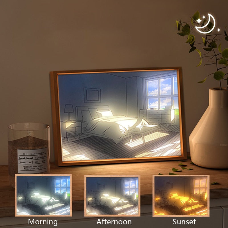 LuminArt™ Unieke Creative LED schilderij - 3 kleuren licht - USB - Dimbaar