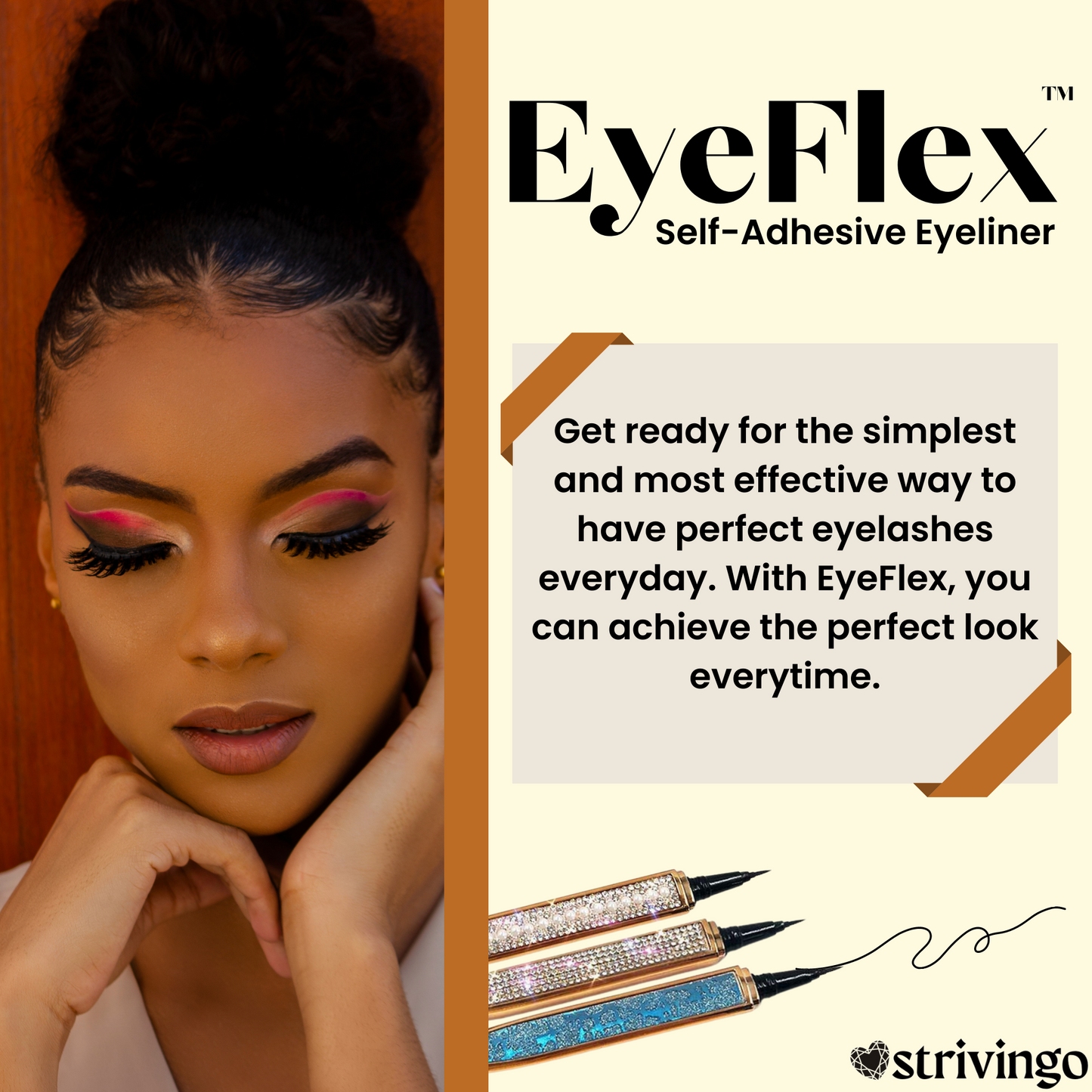 1+1 GRATIS | EyeFlex™ Zelfklevende Eyeliner Pen -  Geen lijm of magneten nodig