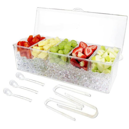 Veelzijdige tray container met 5 trays - Ideaal voor de zomer of tijdens het picknicken!