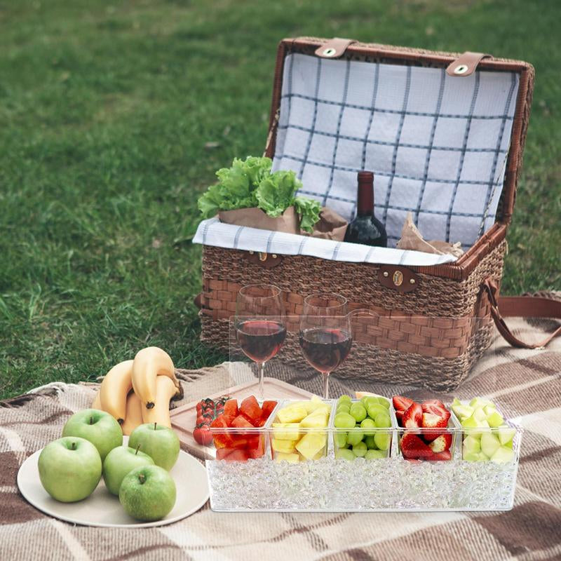 Veelzijdige tray container met 5 trays - Ideaal voor de zomer of tijdens het picknicken!