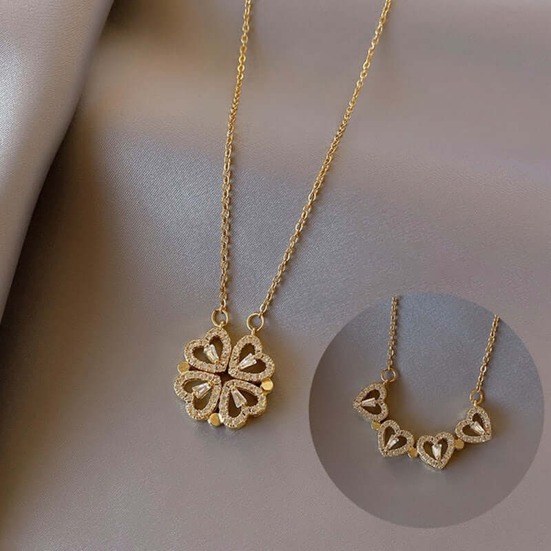 Clover Necklace | Magnetische Hanger - Klaver 4 Liefde